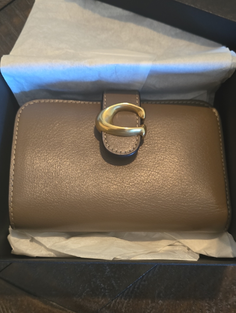 Coach Dark Stone Tabby Wallet